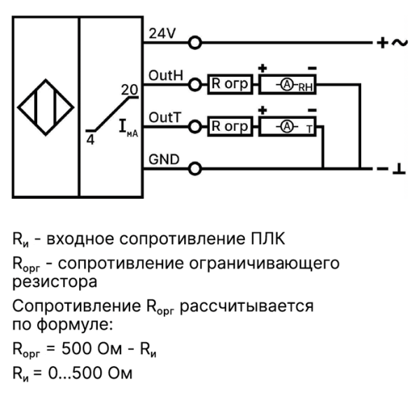 THS-03-420 Промышленный датчик температуры и влажности (4-20мА, -30…+40)  